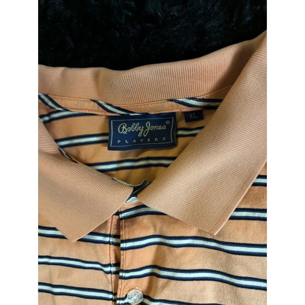 Bobby Jones Golf Polo Shirt Striped Men's XL KIAWAH ISLAND OCEAN COURSE